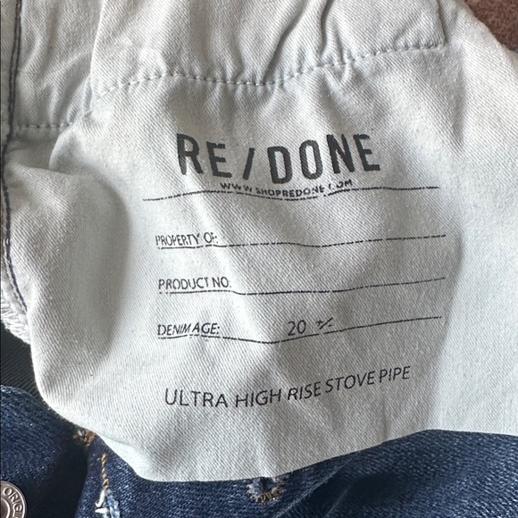 Re/Done High Rise Destroyed Jeans - Picture 11 of 14